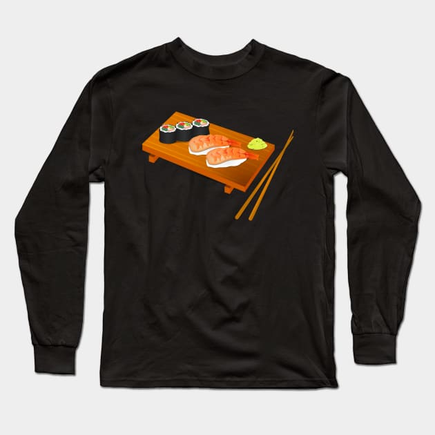 Savoring Traditions: Japanese Dining Long Sleeve T-Shirt by Pieartscreation